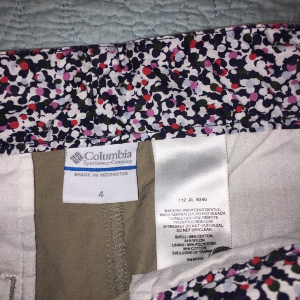 NWT Columbia Knee Pant Shorts Convertible Tan Size 4 #311 - Picture 3 of 4